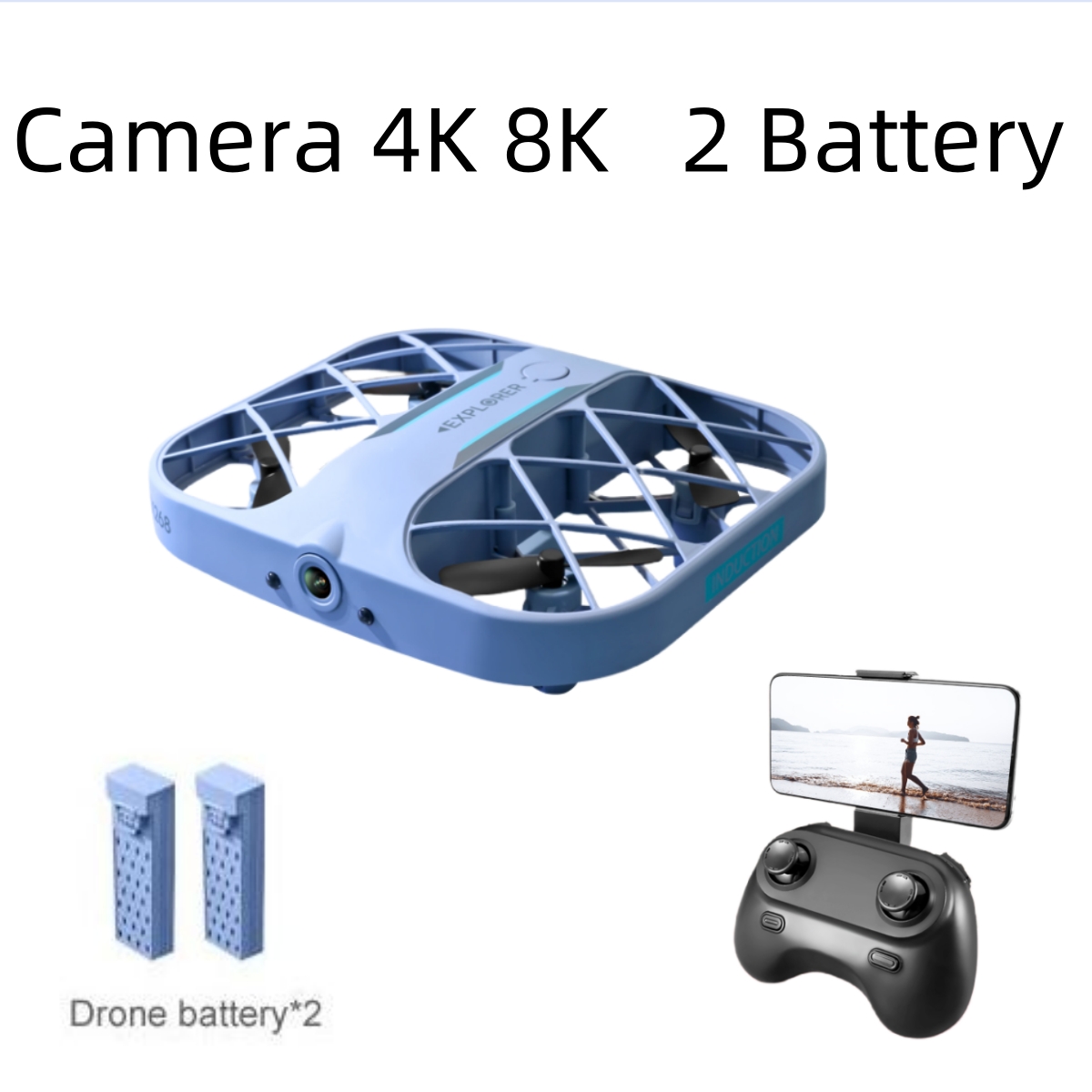 Drone Kf Rc - JJRC H107 FPV RC 드론(배터리 2개