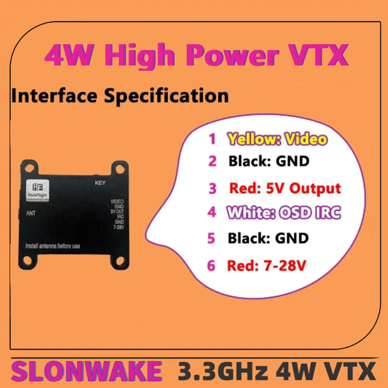 SLONWAKE FPV 3.3G 16채널 4000mW  - Drone Rc Controller And Receiver 리뷰 및 가격