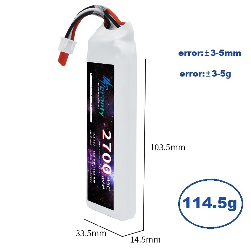 1/3PCS 2S 7.4V Lipo 배터리 2700mA - Drone Rcs 리뷰 및 가격