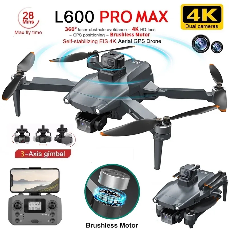 L600 PRO MAX GPS 드론 전문 4K 3축 P - Drone Kf Rc 리뷰 및 가격