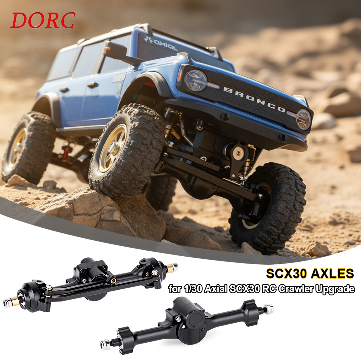 SCX30 1/30 +5mm 알루미늄 전면 및 후면 액 - Rc Crawler Axle Parts 리뷰 및 가격